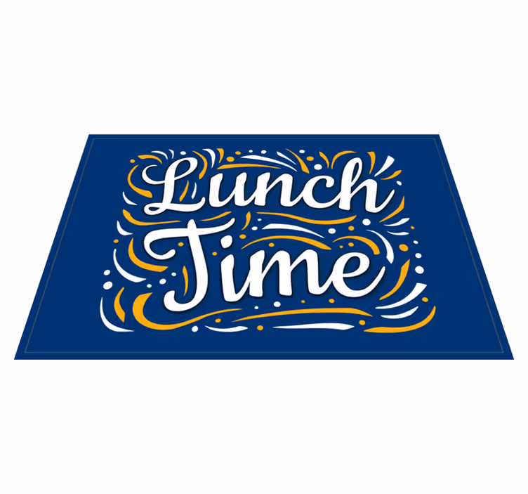 Lunchtijd wervelt vinyl tapijt zinnen en teksten - TenStickers