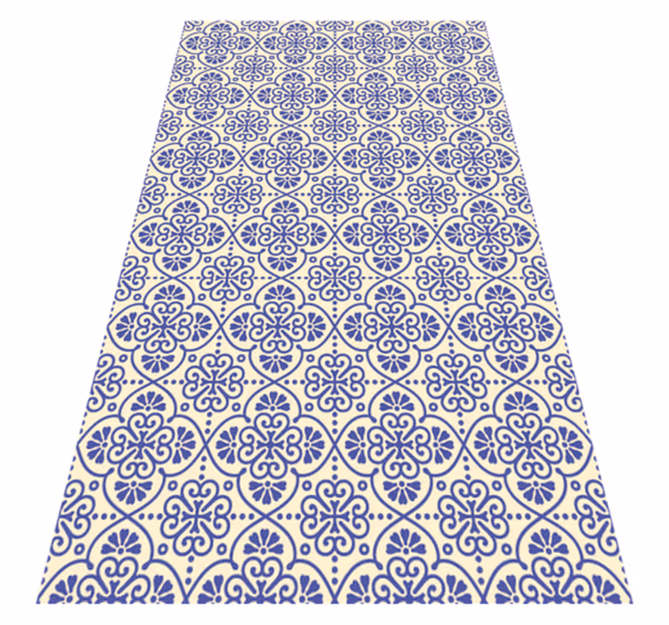 Sierlijk mediterraan patroon vinyl tapijt tegels - TenStickers
