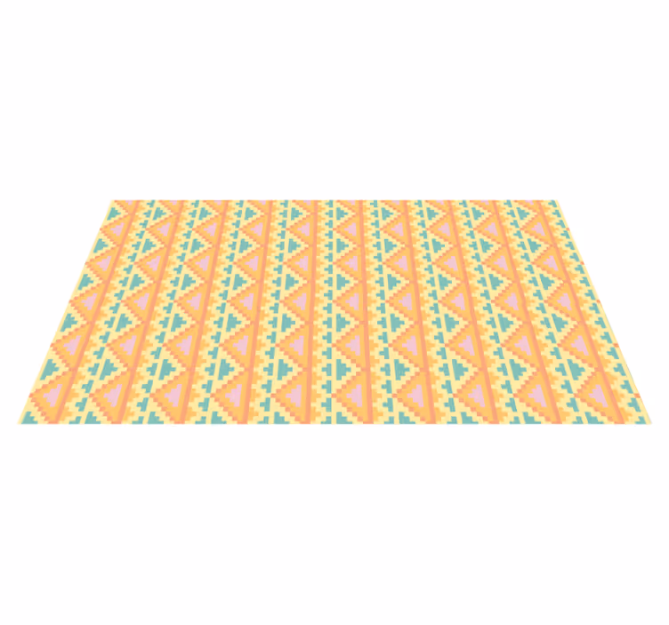 Decor met tribal patroon vinyl tapijt geometrisch - TenStickers