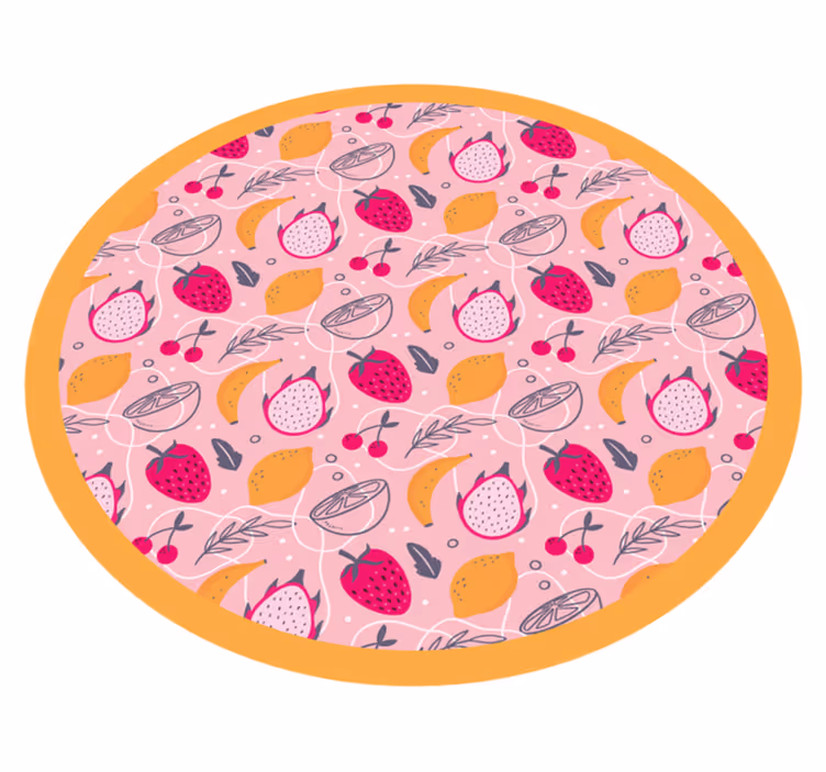 Fruitig genot dieren vinyl tapijt - TenStickers