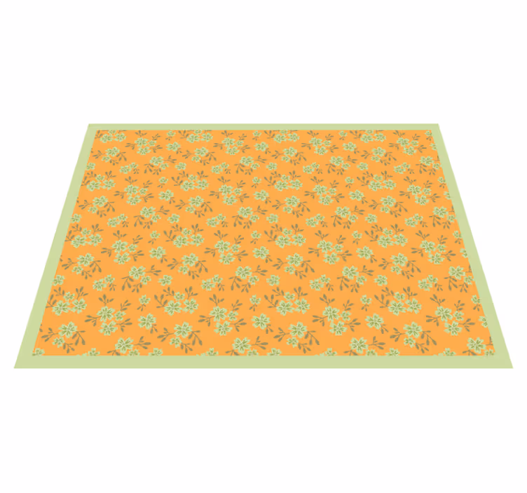Bloemmotief oppervlak vinyl tapijt bloemen en planten - TenStickers