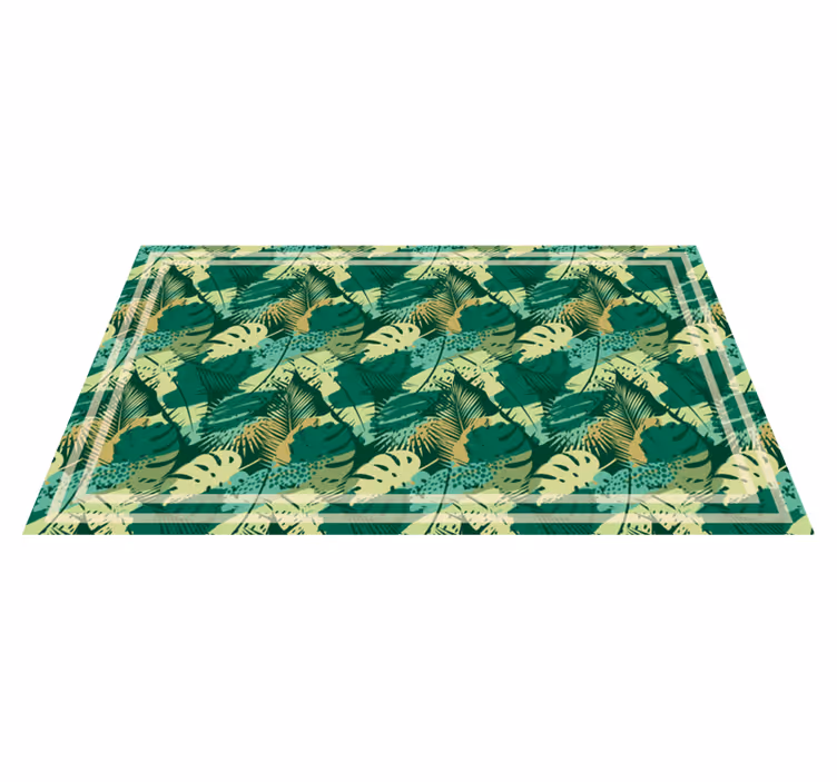 Tropische bladerreeks vinyl tapijt bloemen en planten - TenStickers