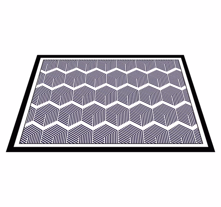 Kubistisch contrast vinyl tapijt geometrisch - TenStickers