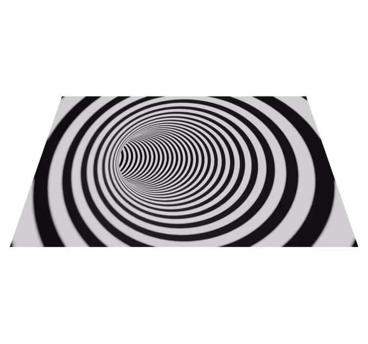 Optische illusie werveling vinyl tapijt geometrisch - TenStickers