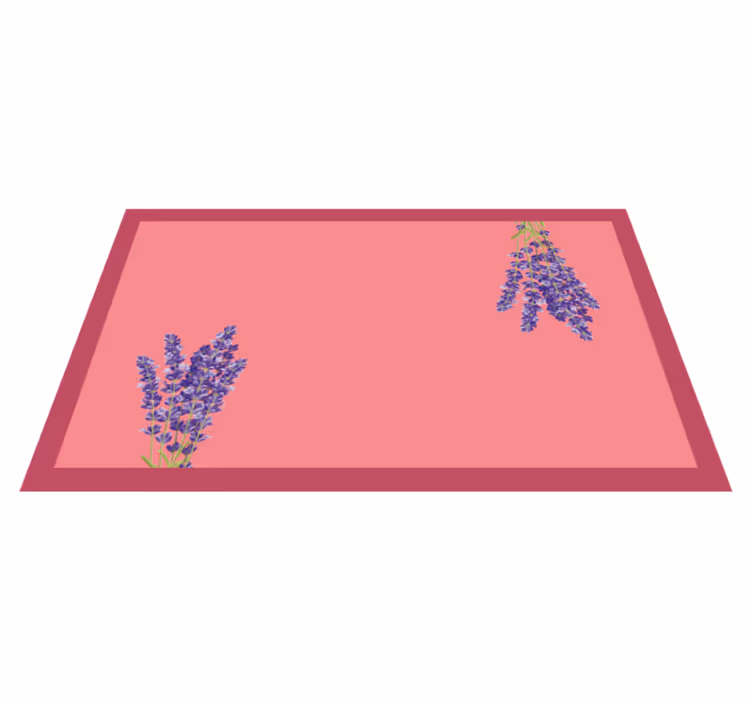 Vinyl tapijt bloemen en planten lavendel accenten - TenStickers