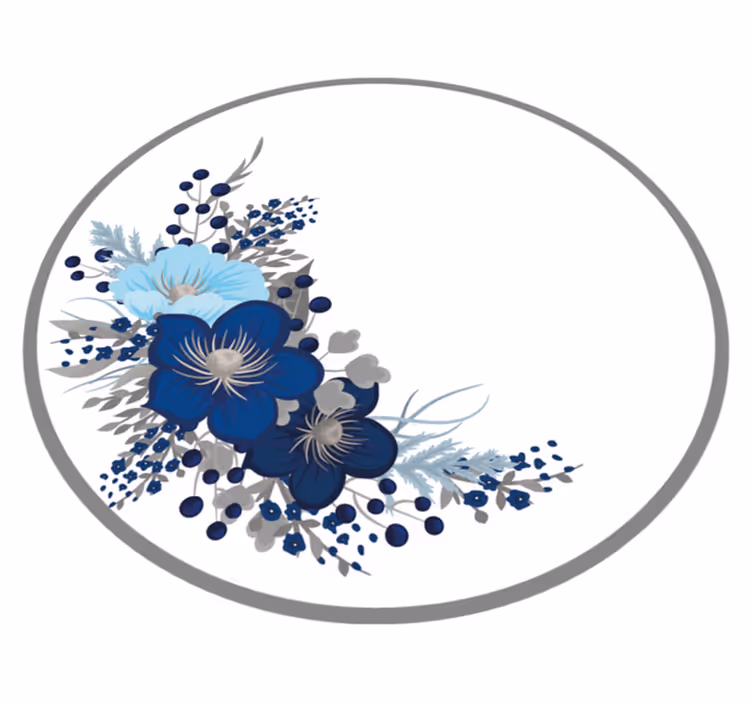 Botanische collectie vinyl tapijt bloemen en planten - TenStickers