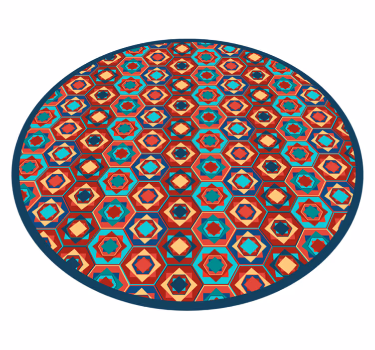 Geometrische harmoniecirkel vinyl tapijt geometrisch - TenStickers