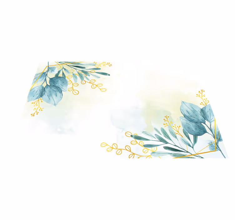 Botanisch motief elegantie vinyl tapijt bloemen en planten - TenStickers