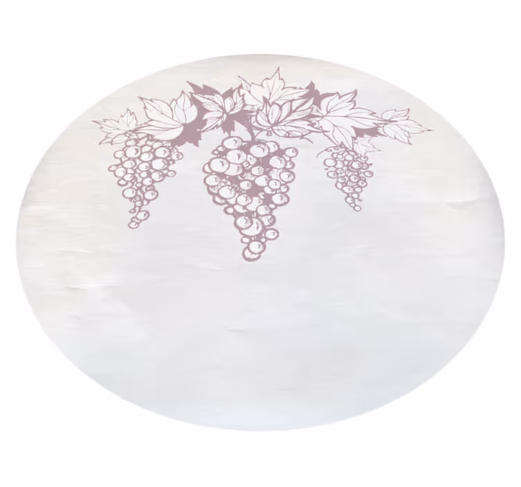 Druiven botanisch embleem vinyl tapijt bloemen en planten - TenStickers