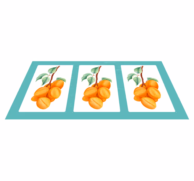 Fruitige illustratie vinyl tapijt bloemen en planten - TenStickers
