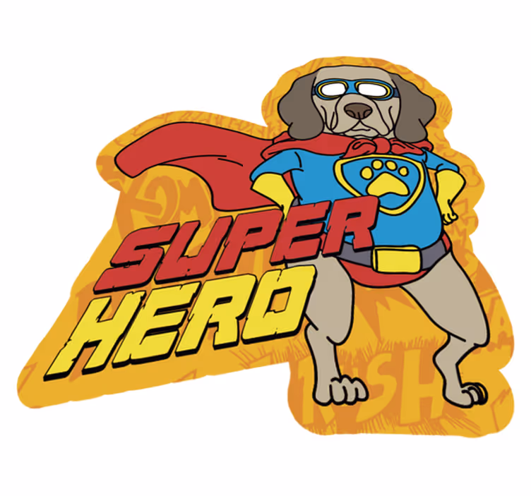 Superheld hond vinyl tapijt meer kinderen - TenStickers