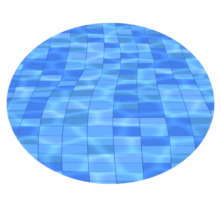 Aquatische rimpel vinyl tapijt tegels - TenStickers