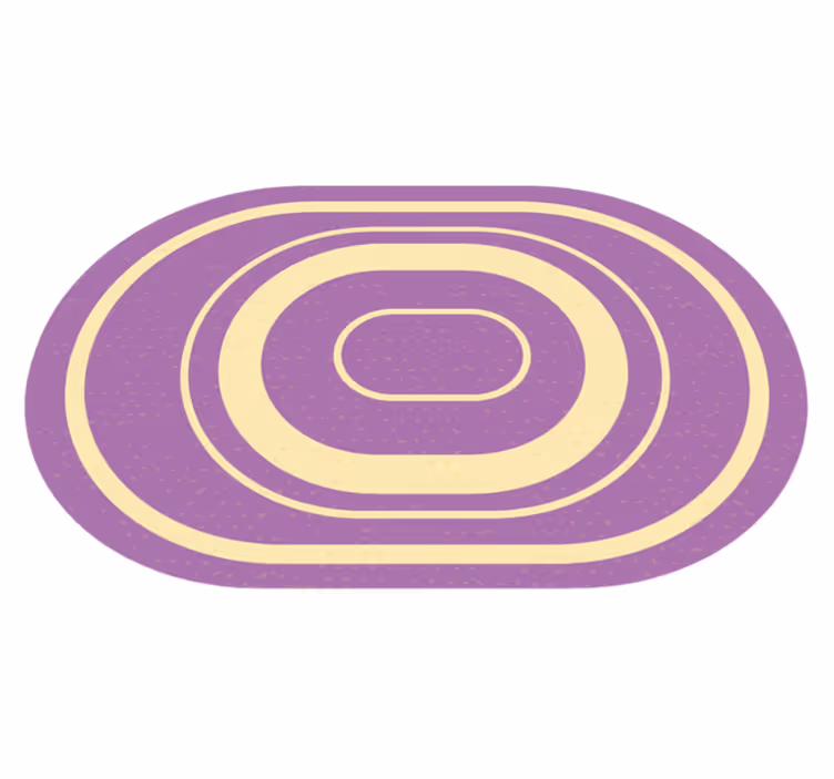 Concentrische ellipsen vinyl tapijt badkamer - TenStickers
