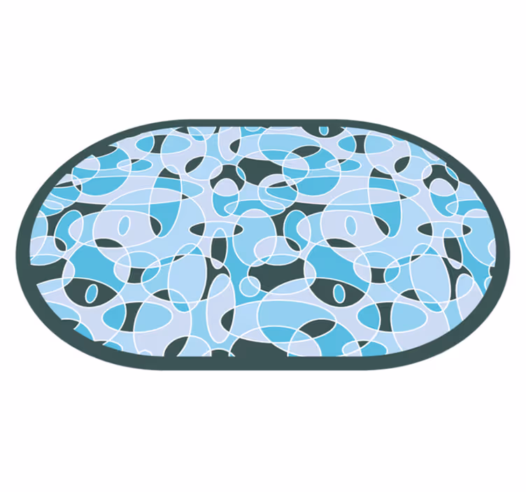 Abstract ovaal patroon vinyl tapijt badkamer - TenStickers
