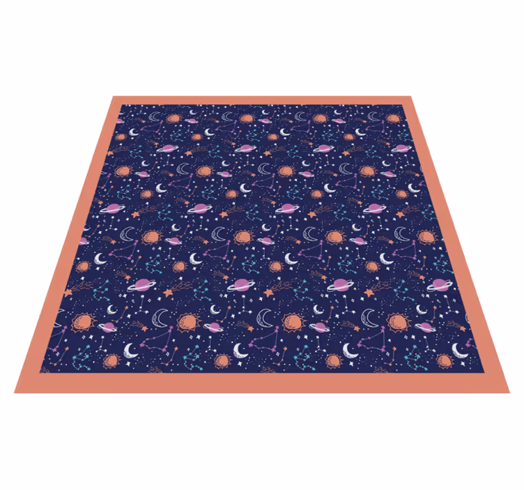 Kosmisch ruimtespel vinyl tapijt meer kinderen - TenStickers