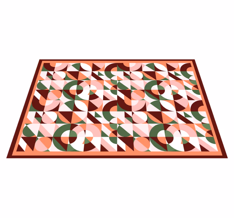 Vinyl tapijt geometrisch mozaïekpatroon - TenStickers