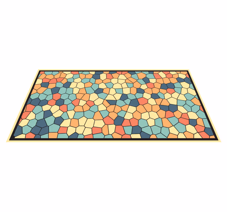 Vinyl tapijt geometrisch hexagon patroon - TenStickers