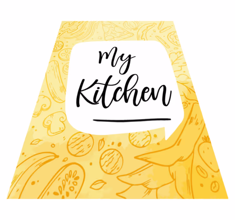 Mijn keukentekst vinyl tapijt keuken - TenStickers