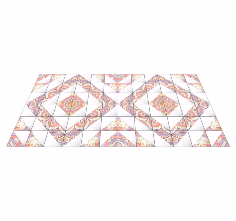 Mandala-mozaïek vinyl tapijt tegels - TenStickers