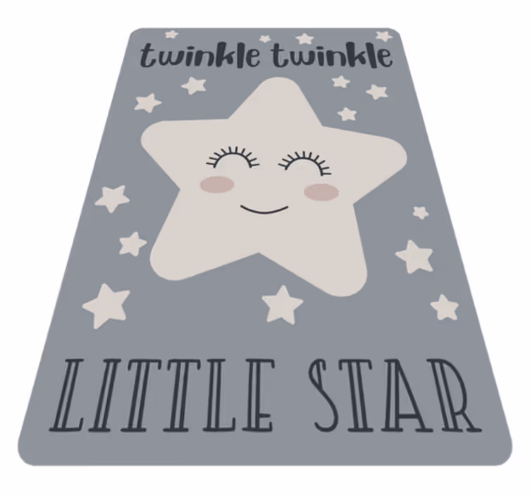 Fonkelster-thema vinyl tapijt kind - TenStickers