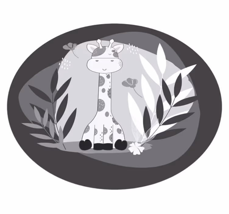 Thema giraffe kinderkamer vinyl tapijt baby - TenStickers