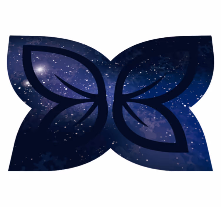 Kosmisch vlindersilhouet vinyl tapijt textuur - TenStickers