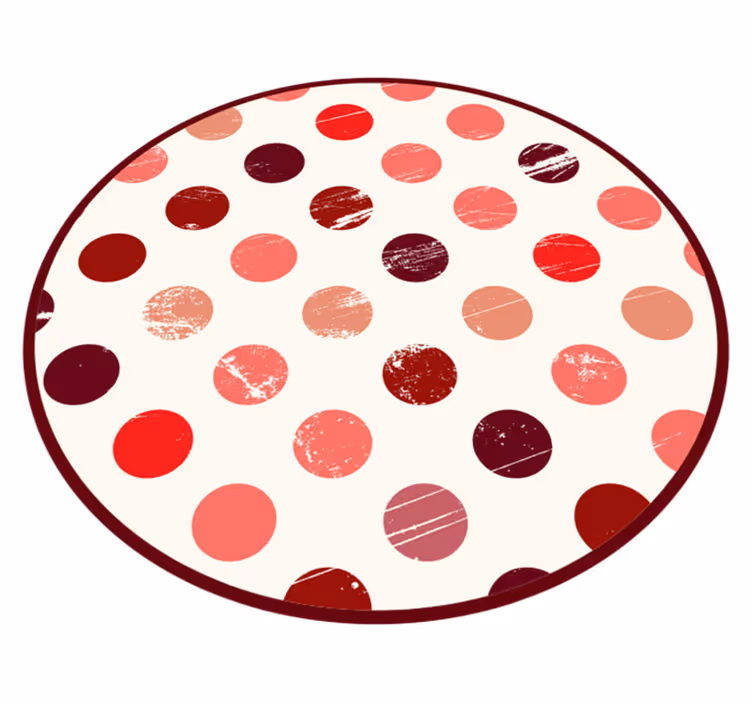 Cirkelvormige stippen vinyl tapijt textuur - TenStickers