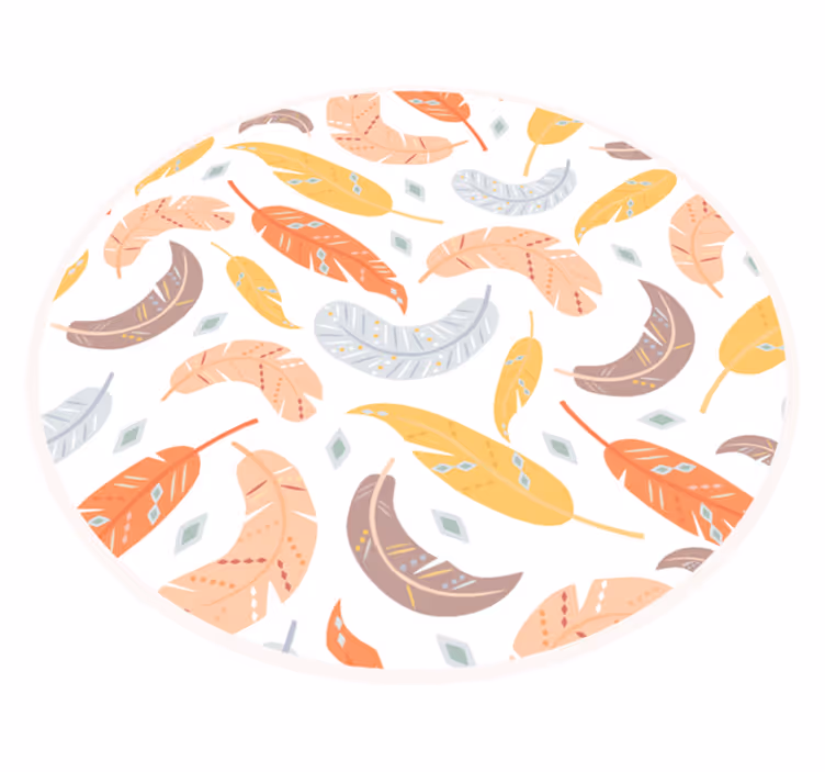 Botanisch bladerenpatroon vinyl tapijt bloemen en planten - TenStickers