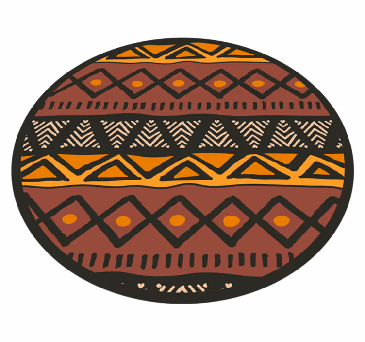 Etnisch circulaire stijl vinyl tapijt etnisch - TenStickers