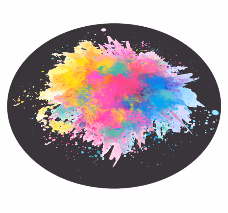 Kleurrijke plonsexplosie vinyl tapijt textuur - TenStickers