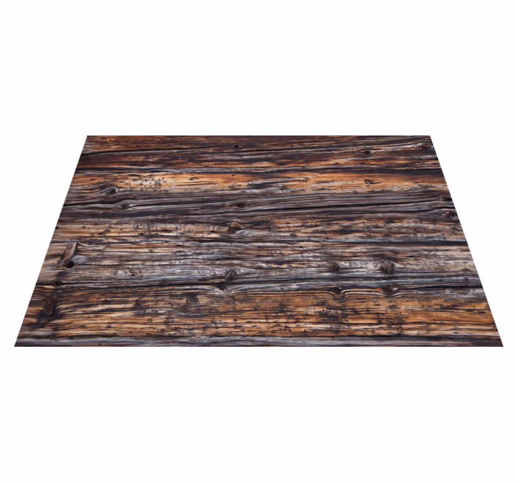 Rustiek houten detail vinyl tapijt houtstructuur - TenStickers