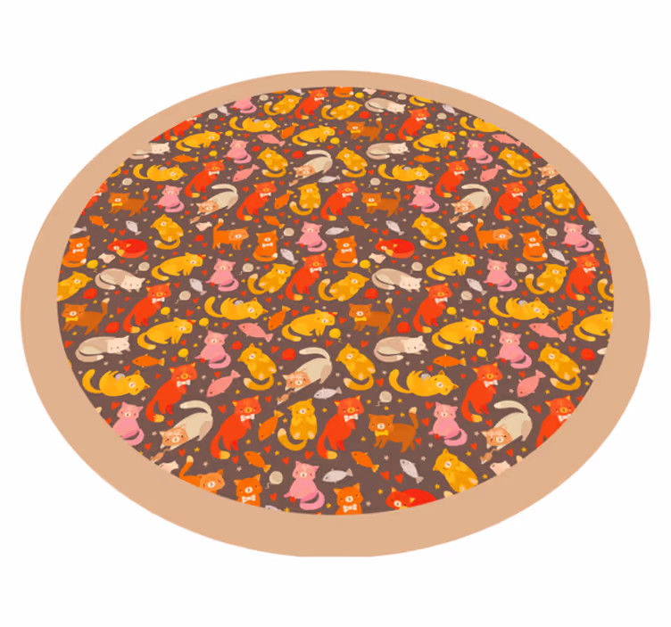 Speels dierenpatroon vinyl tapijt meer kinderen - TenStickers