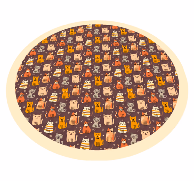 Dierenpatroon speelcirkel vinyl tapijt meer kinderen - TenStickers