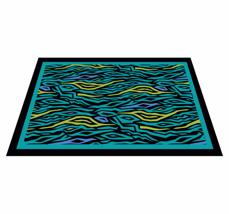Abstracte safari vinyl vloerkleed dierenprint - TenStickers