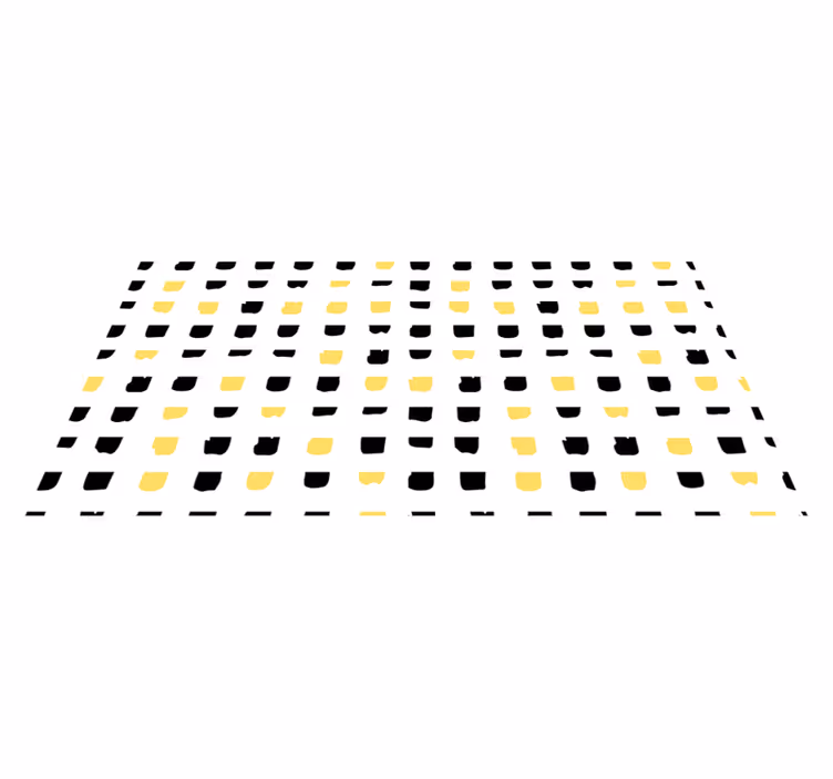 Levendige vierkante motieven vinyl tapijt geometrisch - TenStickers