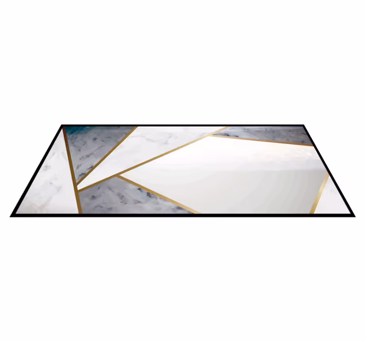 Geometrische marmeren accenten vinyl tapijt textuur - TenStickers