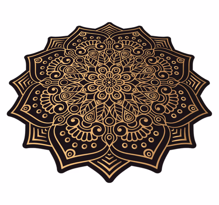 Vinyl tapijt mandala ingewikkeld mandala overlay - TenStickers