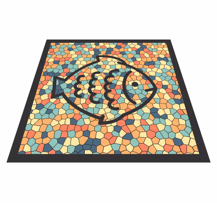 Vinyl tapijt mozaïek vissenpatroon - TenStickers