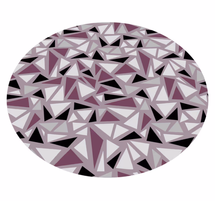 Geometrische driehoekige mozaïek vinyl tapijt geometrisch - TenStickers