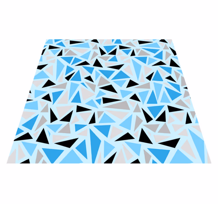 Abstract driehoekig patroon vinyl tapijt geometrisch - TenStickers