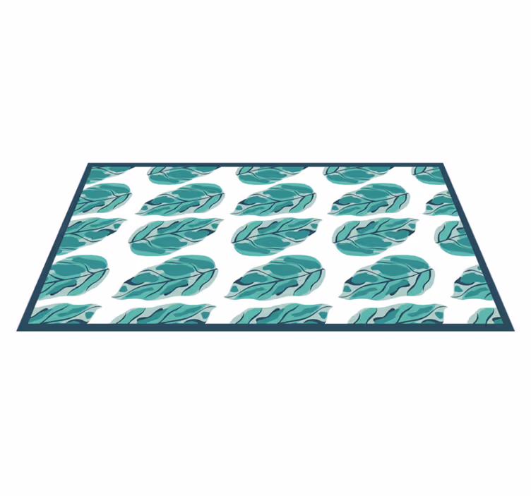 Blad botanisch vinyl tapijt bloemen en planten - TenStickers