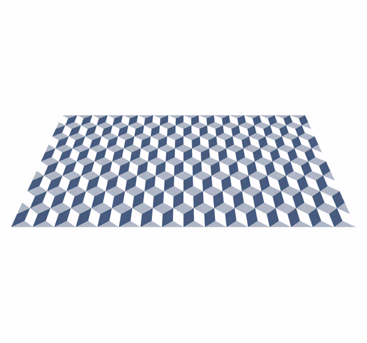 Kubusvormig patroon vinyl tapijt geometrisch - TenStickers