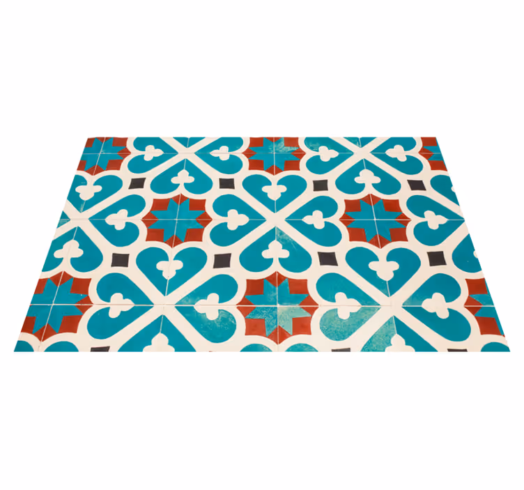 Moorse tegelpatroon vinyl tapijt tegels - TenStickers