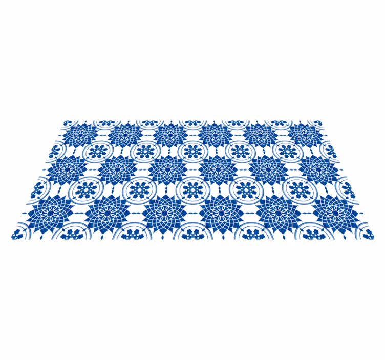 Sier medaillon vinyl tapijt tegels - TenStickers