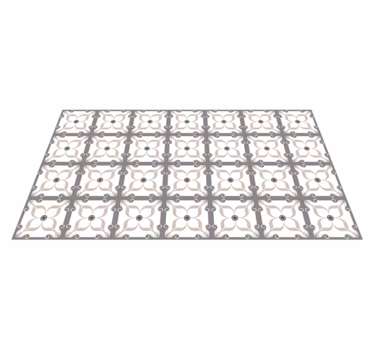 Decoratief inlegpatroon vinyl tapijt tegels - TenStickers
