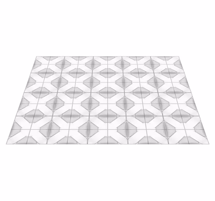 Kubistische symmetrie vinyl tapijt geometrisch - TenStickers