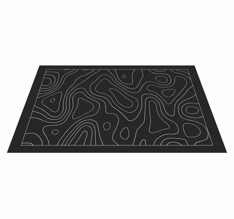 Abstracte contouren vinyl tapijt geometrisch - TenStickers