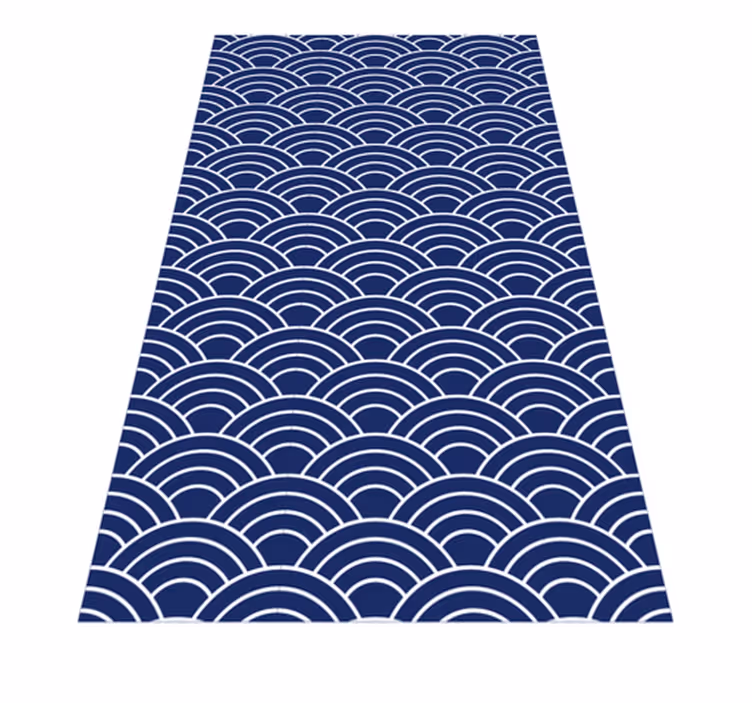 Golvend lijnenpatroon vinyl tapijt geometrisch - TenStickers