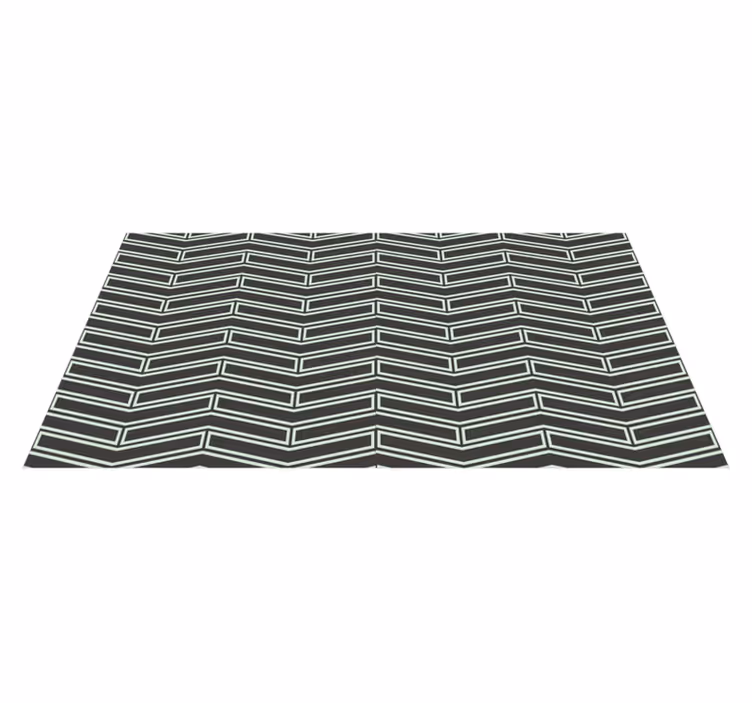 Chevronlijnen vinyl tapijt geometrisch - TenStickers