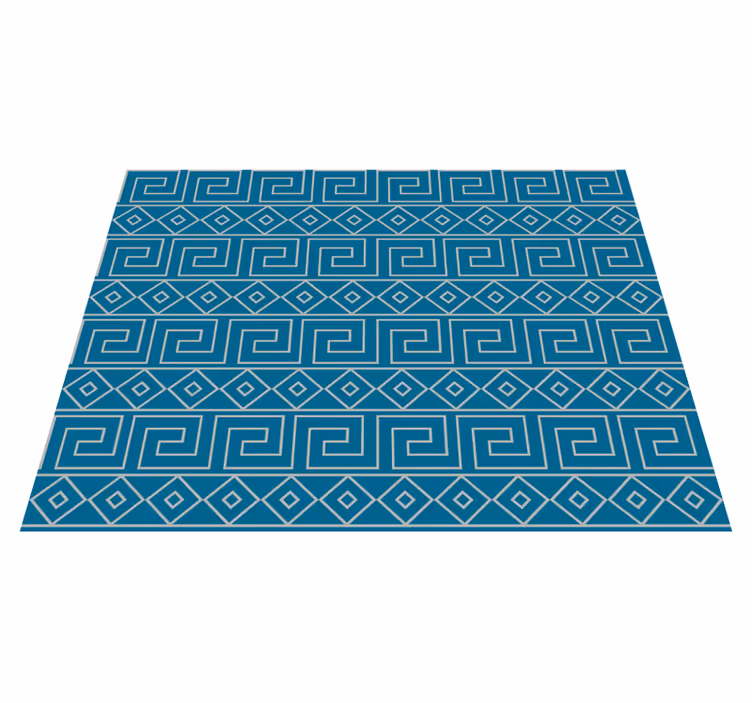 Geometrische griekse sleutel vinyl tapijt geometrisch - TenStickers